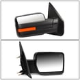 thumbnail image 3 of DNA Motoring TWM-019-T222-CH-R For 2004 to 2014 Ford F150 Chrome Textured Telescoping Manual Folding Side Towing Mirror (Right / Passenger), 3 of 6
