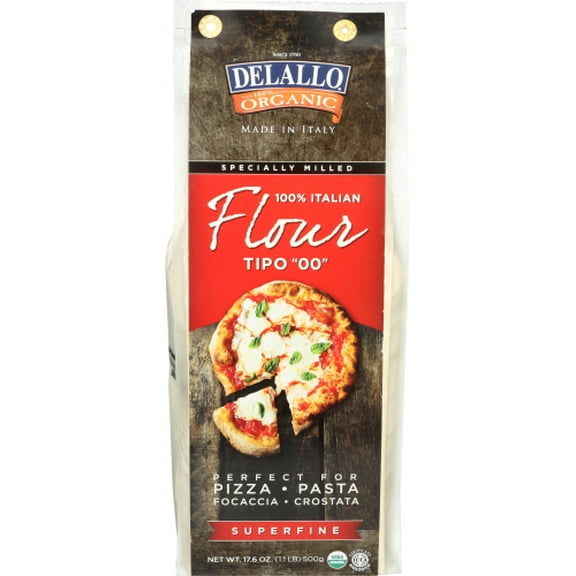 (Pack of 10) Delallo Organic Type 00 Flour 17.6 oz