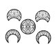 thumbnail image 2 of Luna Decoración De Pared Eclipse Lunar Pegatina De Pared Decoraciones De Pared De Madera Arreglo Autoadhesivo Diy Para El Hogar Dormitorio Sala De Estar 5 Uds Speravity HA021698-00, 2 of 7