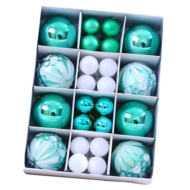 Juego de 40 Adornos de Bolas de Navidad BLESIY colgantes reutilizables verde