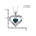 thumbnail image 2 of JewelersClub Sterling Silver (.925) Heart Necklace with White Diamond 1/5 Carat | Jewelry Pendant Necklaces for Women with Round White Diamonds & 18 inch Rope Chain with Spring Clasp, 2 of 3