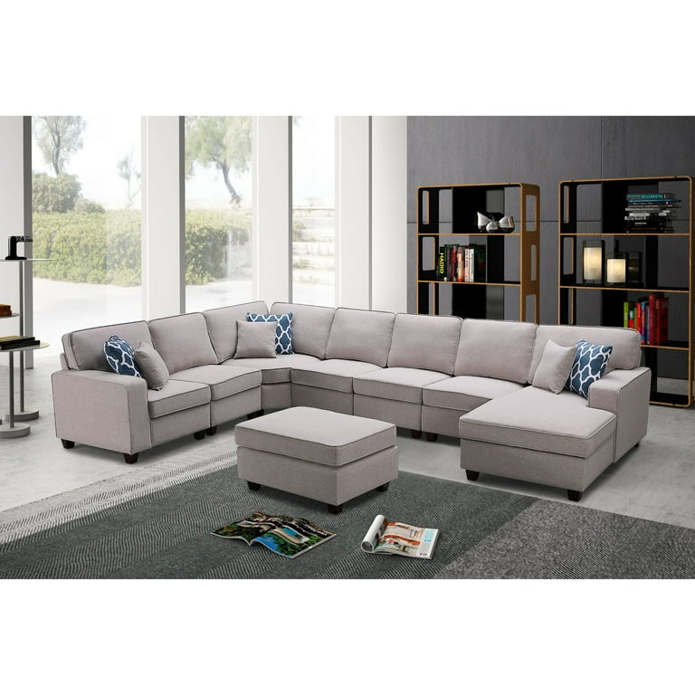 Lilola irma modular sectional sofa chaise and ottoman gray deals