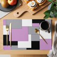 thumbnail image 2 of Abstract Geometric Placemats Set of 4 Mid Century Pink Nordic Place Mats Table Mats Kitchen Dining Home Outdoor Party Table Decoration, 2 of 9