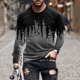 thumbnail image 2 of Hombres Casual Cuello Redondo 3D Impresión Digital Pullover Fitness Deportes Manga Larga Camiseta Blusa Pompotops oipoqjl5495, 2 of 3