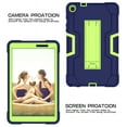 thumbnail image 3 of Case for Galaxy Tab A 8.0" 2019 SM-P200/P205, Kickstand Shockproof Kids Proof Case Heavy Duty High Impact Resistant Hybrid Three Layer Rugged Defender Full Body Protection Case, Blue+Verdant, 3 of 7