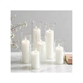 thumbnail image 3 of 24 Pcs Glass Hurricane Candle Holders Set - White Pillar Candles With Clear Glass Cylinder Vases 12 Candles + 12 Vases For Wedding Dating Party Table Centerpiece Decor, 3 of 9