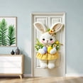 thumbnail image 4 of YWIYIUD 1PC Happy Easter Door Cover Easter Decorations, 71x35 Inch Easter Rabbit Eggs Door Banner Welcome Easter Banner Spring Theme Rabbit Door for Front Door Wall Indoor Outdoor Home Decor, 4 of 7