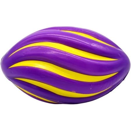 Mardi Gras Spot 7" Yellow and Purple Spiral Foam Football (Sack of 40)