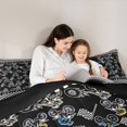thumbnail image 4 of Feelyou Motorcycle Sport Boys Bedding Comforter Set 7 Pieces, Black Dirt Bike Lover Full Bedding Set, Extreme Sports Reversible Fitted Sheet Flat Sheet, Ultra Soft Home Decor, 4 of 7