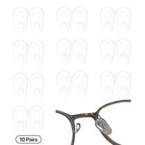 HBMYN 10 Pairs Eyeglass Nose Pads,Teardrop Shape Nose Pads for Glasses,Push-Pin Nosepads,Anti-Slip Soft Silicone Nose Pad Replacement for Glasses,Sunglasses
