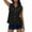 Black, variant on Women’s Lapel Collar Shirt Summer Fashion Sleeveless Button Tops Full Open Blouses with Pockets