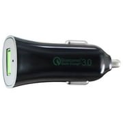 Key 15-Watt QC 3.0 Quick Charge Car Adapter (5V/3A) Single USB - Black
