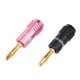 thumbnail image 1 of Banana Plugs Black & Pink Jack 24K Conectores chapados en oro Amplificador, 1 of 8
