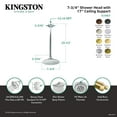 thumbnail image 5 of Kingston Brass K236K25 Trimscape 7-3/4 Inch Round Raindrop Brass Shower Head with 17-Inch Ceiling Mount Shower Arm in Oil Rubbed Bronze, 5 of 5
