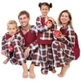 thumbnail image 2 of Angelina Flannel Pajama Set with Kangaroo Pocket & Elastic Waistband, Cozy Plaid, 2 of 6