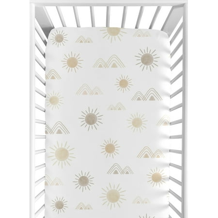 UPC: 0846480093596 | Desert Sun Taupe Fitted Crib Sheet Boy or Girl by Sweet Jojo Designs