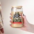 thumbnail image 4 of Happy Father's Day Honoring Veterans Saint Bernard in Army Uniform 16oz Glass Cup Mug St Dog Lover Glass Can with Bamboo Lid and Straw - 13007, 4 of 5