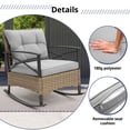thumbnail image 7 of Enyopro 3-Piece Patio Furniture Set, Outdoor Wicker Conversation Set with Coffee Table, All-Weather Rattan Chairs & Cushions, Modern Patio Seating for Garden, Balcony, or Backyard, Gray, 7 of 7