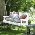 thumbnail image 6 of Zimtown Porch Swing with Cup Holder and Chains,Hanging Chair Outdoor Bench Tree Swing Pine Wood,Heavy Duty 880lbs,Oversized,White, 6 of 7