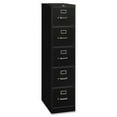 thumbnail image 2 of HON 310 Series 5-Drawer Vertical File 15" x 26.5" x 60" - 5 x Drawer(s) for File - Letter - Vertical - Security Lock, Rust Resistant, Ball-Bearing Suspension, Label Holder - Black - Baked Enamel - Met, 2 of 3