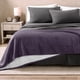 thumbnail image 2 of Manta de Cama de Felpa Sherpa Bare Home Matrimonial/Queen Berenjena, 2 of 6