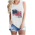 thumbnail image 2 of Aloohaidyvio American Flag Tank Top for Womens 4th of July Patriotic Sleeveless Patriotic Tank Tee USA Star Stripes Graphic Vest, 2 of 4