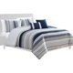 thumbnail image 1 of Juego de ropa de cama Benzara Alfa King de 5 piezas con rayas jacquard, 1 of 5