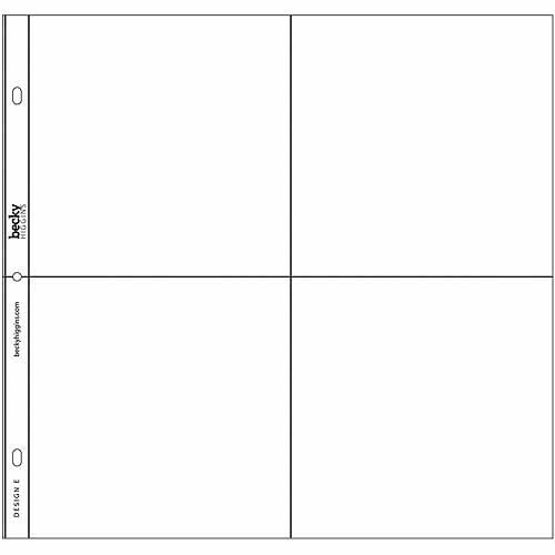 Project Life 6x8 PHOTO POCKET PAGES DESIGN 1 Scrapbooking 12/Pack Project Life 6x8 PHOTO POCKET PAGES DESIGN 1 Scrapbooking 12/Pack