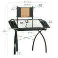 thumbnail image 5 of Studio Designs Futura Glass and Metal  Drafting Table Tower Black/Clear Glass 10067, 5 of 14