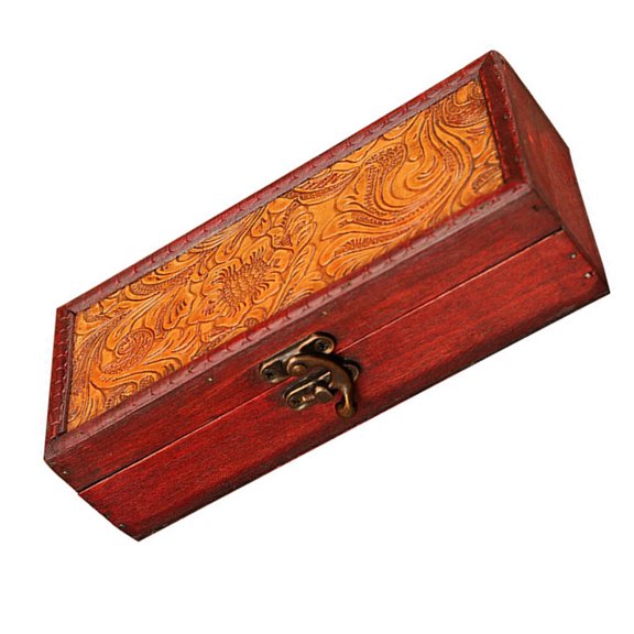 Soimiss Wooden Storage Box for Bedroom Timber Container Brown Sturdy Box for Small Items Home Storage Use 12.5x8.3x4.5cm