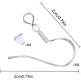 thumbnail image 2 of 100 PCS/50 Pairs 925 Sterling Silver Earring Hooks Fish Hook Ear Wires French Wire Hooks Hypo-allergenic Jewelry Findings Earring Parts DIY Making with 100 PCS Clear Rubber Earring Safety Backs, 2 of 5