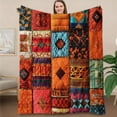 thumbnail image 5 of Pekkaxy Vintage Rooster Plaid Flannel Throw Blanket, 30 x 40 in, Soft and Cozy for Lounging, Perfect for Sofa Snuggling and Farmhouse Decor, 5 of 8