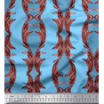 thumbnail image 1 of Soimoi polyester Crepe Fabric Stripe & Ogee Damask Print Fabric by Yard 42 Inch Wide, 1 of 3