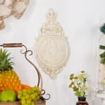 thumbnail image 5 of Sungmor Ornate Cast Iron Wall Art Plaque, Classical Woman Relief in French Country Style, Decorative Wall Sculpture - Vintage Hanging Decor for Home, Garden, or Patio, Antique White Finish, 5 of 8