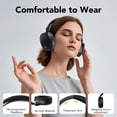 thumbnail image 5 of Hybrid Active Noise Cancelling -45dB, Bluetooth Headphones 5.4, 50H Playtime Earbuds, Clear Call with 4 Mics, Bass Boosted by 90%, Comfort Fit Over Ear Headphones for Travel Home Office PC Black, 5 of 10