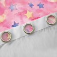 thumbnail image 4 of Manfei Cartoon Moon Stars Black Out Curtains for Female Men Teens,Gradient Watercolor Curtains Pack of 2 (42x63 Each),Ombre Pink Bedroom Curtains,Super Cozy Room Decor, 4 of 6