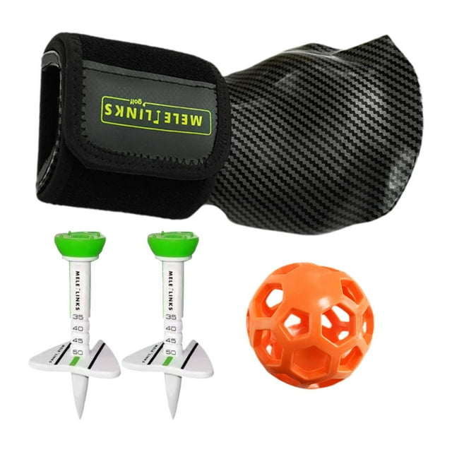 Colaxi Golf Swing Golf Equipment Golf Swing Brace Band Golf Alignment Practice Golf Ball Kit Golf Swing Training Aid Orange Ball