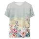 thumbnail image 4 of Fiudx Camisetas para Mujer Top de Cuello Redondo de Manga Corta Estampado Casual de Moda de Verano para Mujer, 4 of 4