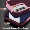 thumbnail image 3 of ELEHOLD Case for Samsung Galaxy A15 Rugged Heavy Duty Hard PC Shockproof Protective Case Non-Slip Drop-Protection Durable Protection Slim Fit Cover for Samsung Galaxy A15,Rose, 3 of 7