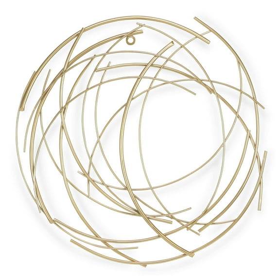 Cheungs Accent Piece Gold Abstract Round Wall Art