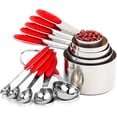thumbnail image 1 of shiyou-Measuring Cups and Spoons Set, 10 Piece Stainless Steel Measuring Cups, Metal Measuring Spoon Cup Set for Dry Liquid Food, Measure Measurement Cups for Kitchen Cooking Baking, 1 of 4