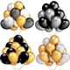 thumbnail image 2 of KAKOWELY 1 juego de globos de látex gruesos de 12 pulgadas para decoración de fiestas, bodas, cumpleaños, con cinta de 10 metros (dorado, plateado, negro y blanco)., 2 of 5