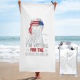 thumbnail image 1 of Voy a votar por el delincuente convicto 2024 Toalla de playa divertida Toallas de baño de microfibra Manta de playa suave para desfile Natación Yoga Mujeres Hombres, 1 of 4