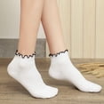 thumbnail image 2 of YooGuoGuo Womens Socks, Ruffle Turn-Cuff Casual Ankle Breathable Cool Knit Cotton Lettuce Crew Frilly Sock 6 Pack, 2 of 7