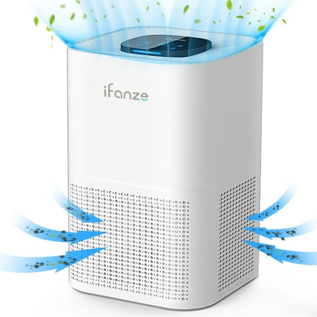 

Ifanze Air Purifier for Home 1300 sq.ft True for Cat Hair and Dog Hair Allergy and Asthma Smoker Portable Quiet H13 HEPA Air Purifier 3 in 1 Filter