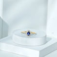 thumbnail image 6 of Rosec Jewels Natural Blue Sapphire Pear Shaped Engagement Ring with Halo - Blue Sapphire and Diamond Ring - 4X6 mm - AAA Grade, 18K Yellow Gold, US 3.00, 6 of 8