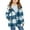 Blue, variant on Auburet Girls Cute Flannel Plaid Button Down Top with Pockets Long Sleeve Hooded Jacket