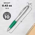 thumbnail image 5 of Colored Grip Gel Pens - 10 pack - Green, 5 of 5