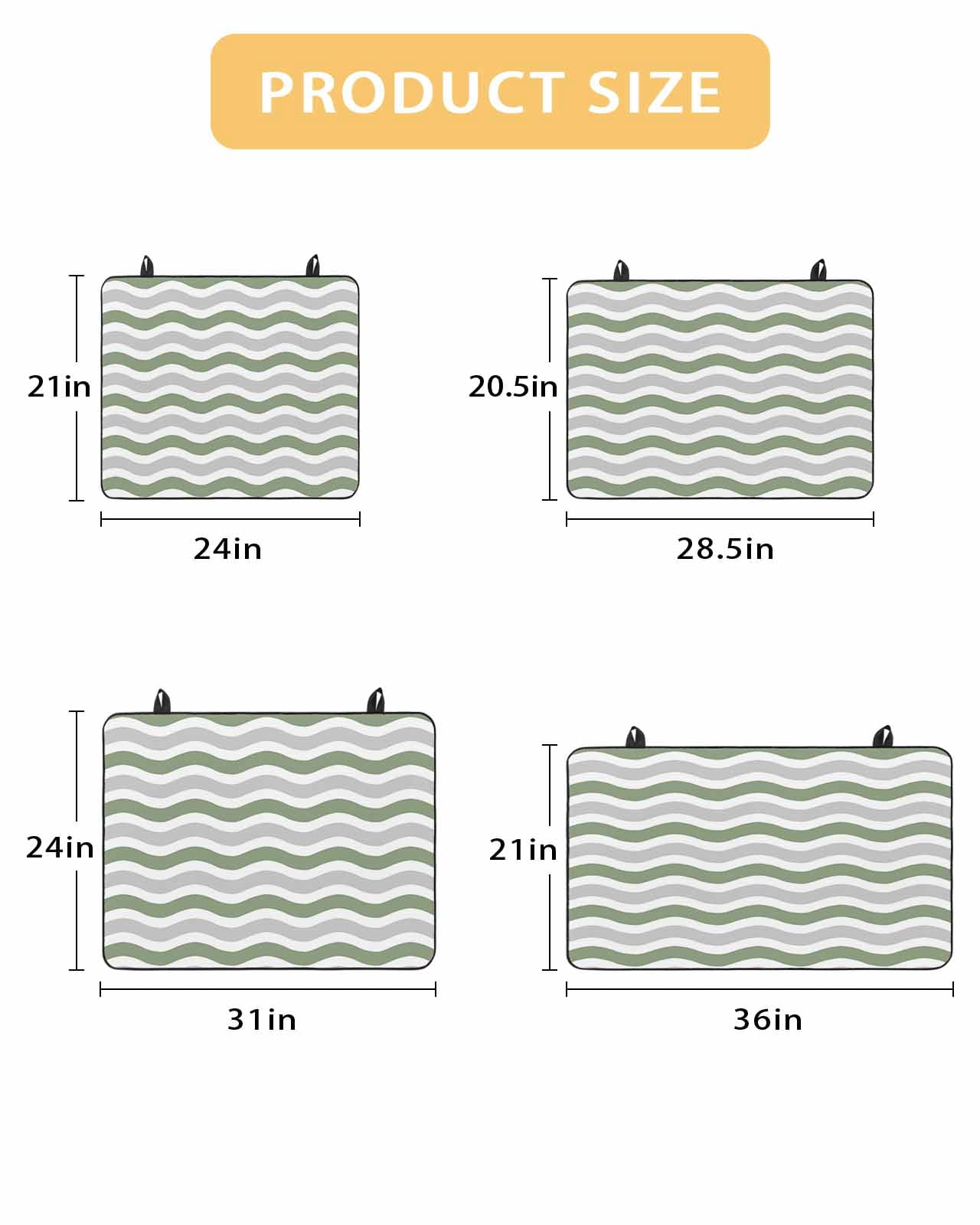 nqOlkjepod Large Induction Cooktop Protector Mat 24"x21", Sage Green Grey Stove Top Covers for Electric Stove, Abstract Geometric Ocean Wave Stripe Stove Burner Cover Mats, Glass Top Stove Cover