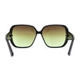 thumbnail image 4 of Womens Glitter Side Trim Oversize Luxe Butterfly Plastic Sunglasses Black Peach Yellow, 4 of 4